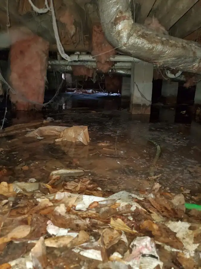 Crawl space flood assessment for Commercial Water Damage Restoration in Boone